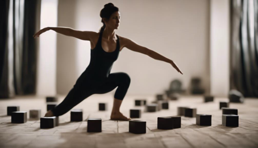 standing poses with blocks